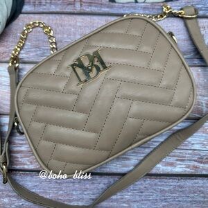 BADGLEY MISCHKA | Taupe Quilted Crossbody Camera Bag NWT